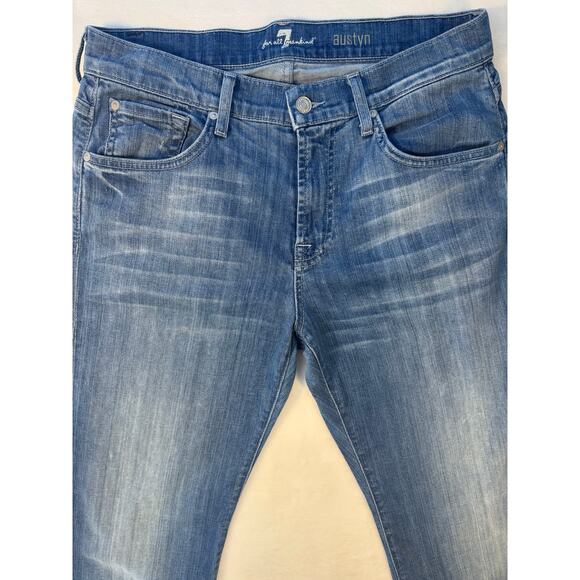 7 Seven For All Mankind Men’s Jeans 32x32 Austyn Relaxed Straight Blue Denim - Picture 1 of 6